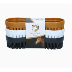Lot de 3 brosses multi-usages pour chevaux-Natura Equidog Vesenaz